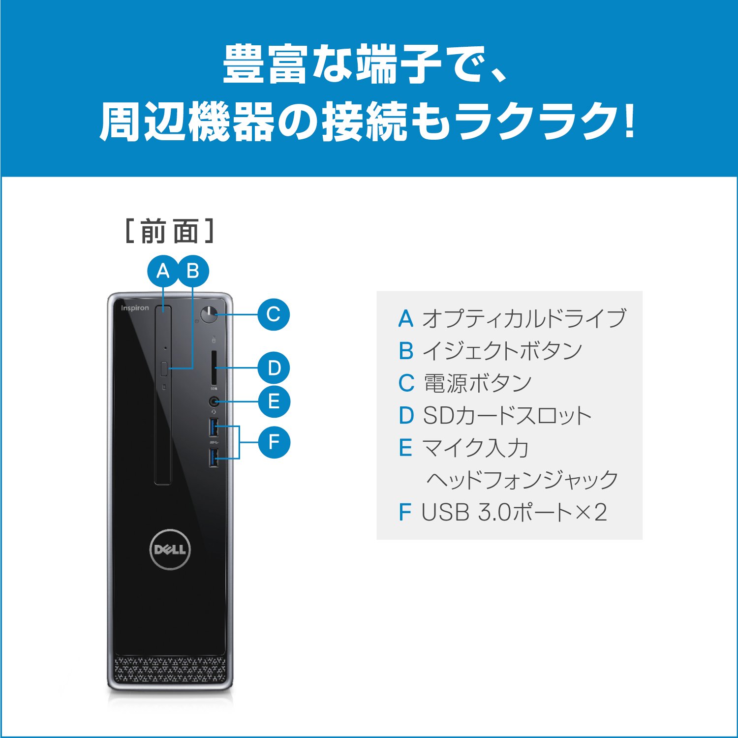 Amazon.co.jp: Dell デスクトップパソコン Inspiron 3268 Core i5