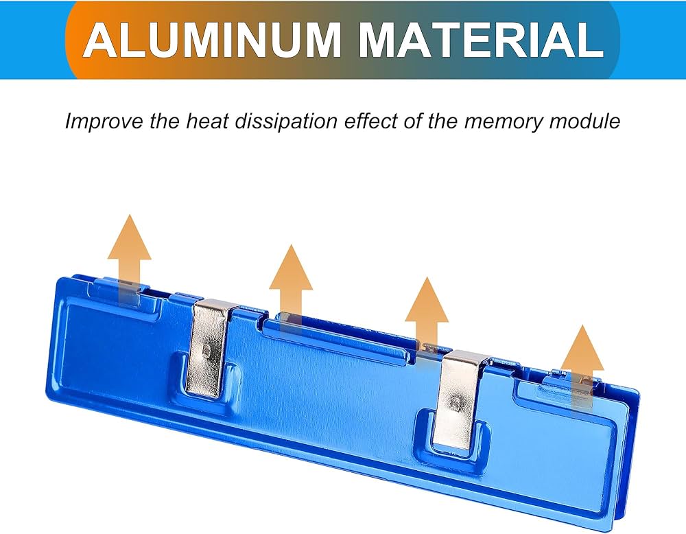 Amazon.co.jp: uxcell ブルーアルミニウムヒートシンク DDRメモリ