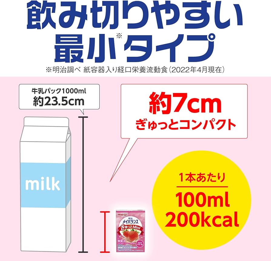 Amazon.co.jp: メイバランスぎゅっとミニ ストロベリー味 100ml×24本