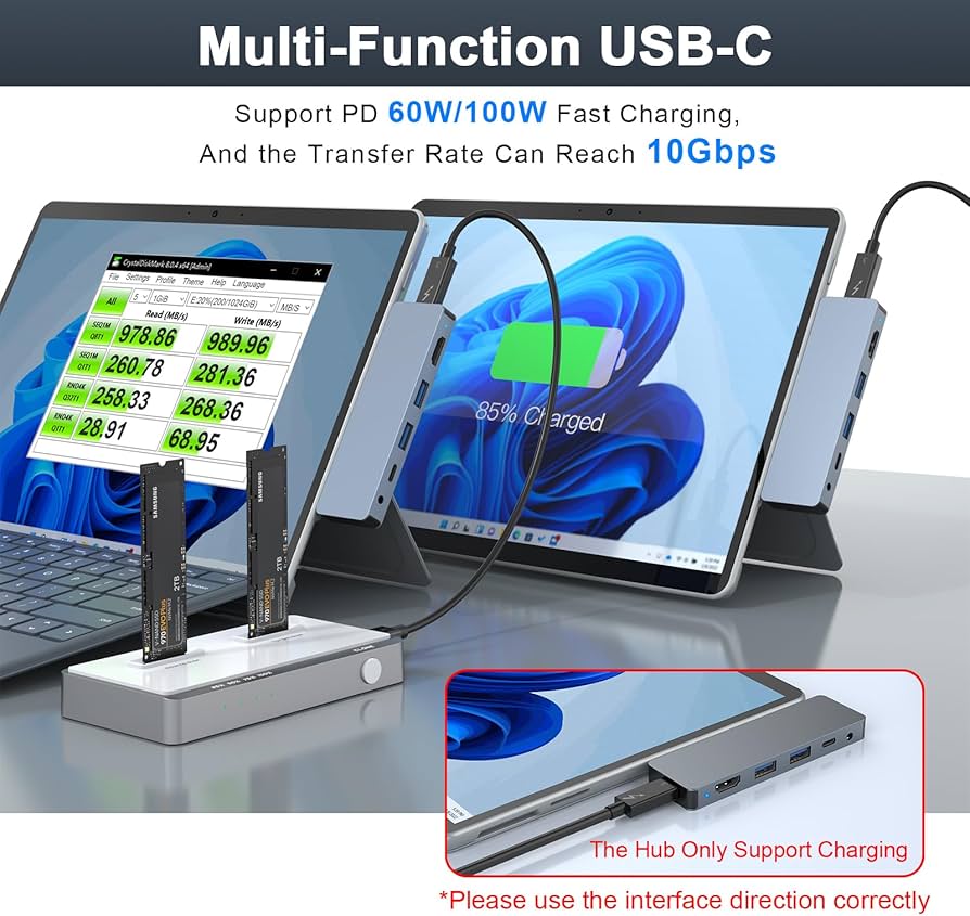 Amazon.co.jp: Surface Pro 9/Pro 8/Pro Xドッキングステーション、6