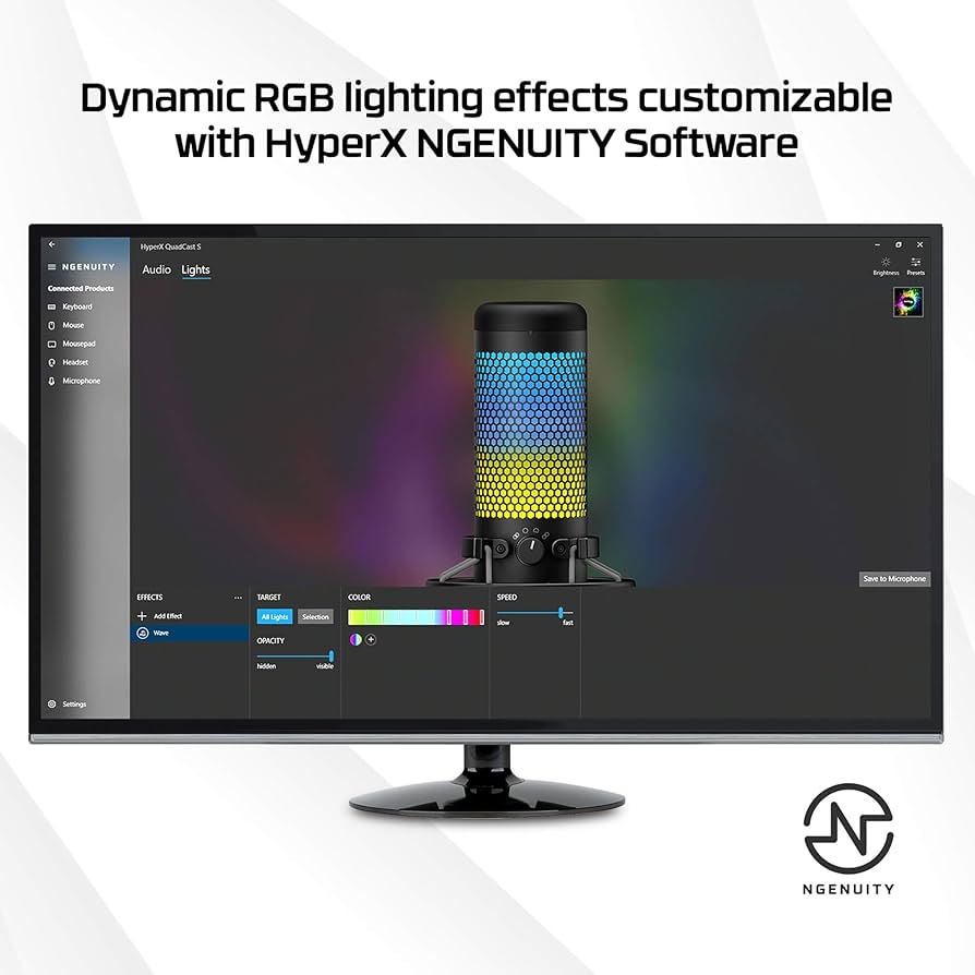 Amazon.co.jp: HyperX QuadCast S スタンドアロンマイク RGB