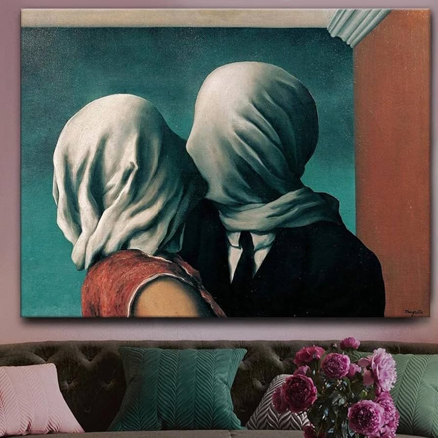 Amazon.co.jp: ルネ・マグリットによるシュールなアート キスの恋人
