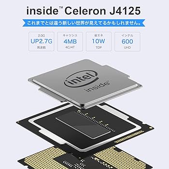Amazon.co.jp: Windows11ミニデスクトップPC Celeron J4125 メモリ8GB