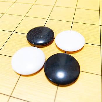 Amazon | 碁石 黒181粒 白180粒 蛤 碁 石と同じ形状 硬質メラミン樹脂