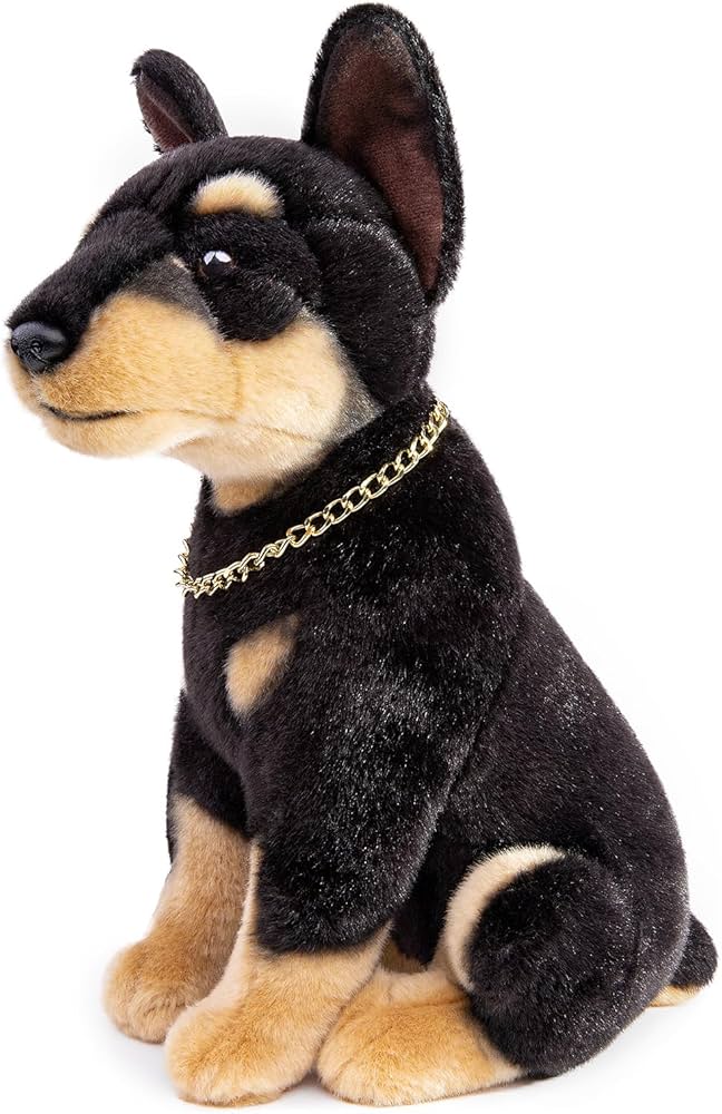 Amazon.co.jp: lilizzhoumax 模擬ドーベルマンぬいぐるみ、スーパー