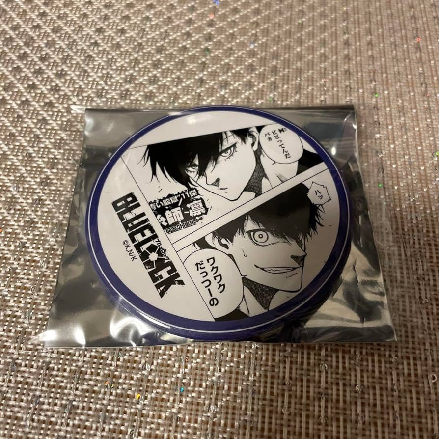 ブルーロック 原作 プリンセスカフェ スクエアカンバッジ 缶バッジ 糸