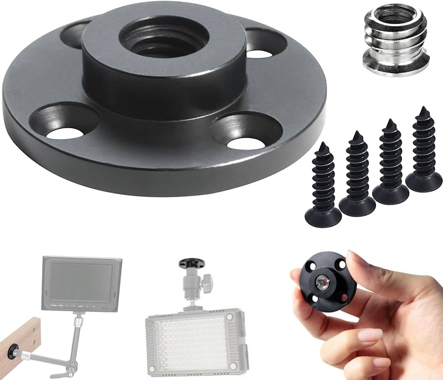 Amazon | カメラ 固定プレート 1/4インチ ＆ 3/8インチ ネジ 三脚