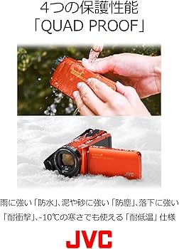 Amazon | JVCKENWOOD JVC ビデオカメラ Everio R 防水 防塵 Wi-Fi 64GB