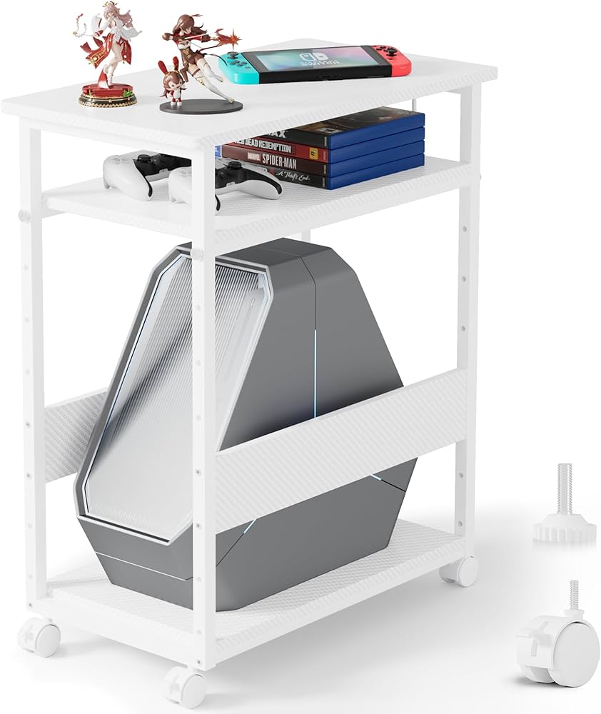 Amazon | VICTONE パソコンワゴン パソコンラック 幅30×奥行60×高さ