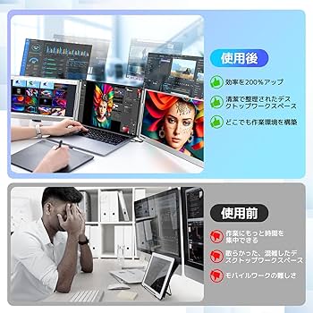 Amazon.co.jp: KOGODA アルミ合金製 デュアルディスプレイ 15.6インチ