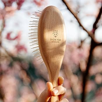Amazon.com : Snow Fox Skincare Gua Sha Hair Brush - Wooden Edition