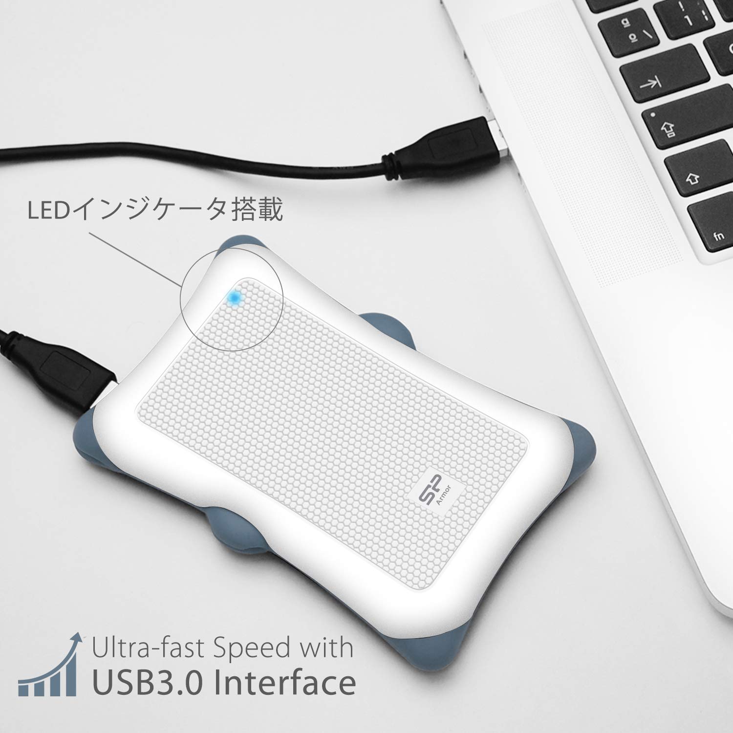 Amazon | Silicon Power Armor A30 USB3.0/2.0ポータブルHDD 2TB