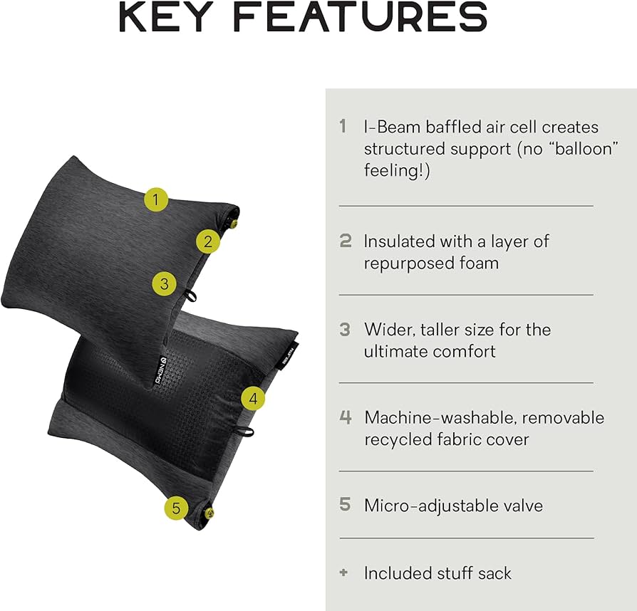 Amazon.com: Nemo Equipment Fillo King Luxury Camping Pillow