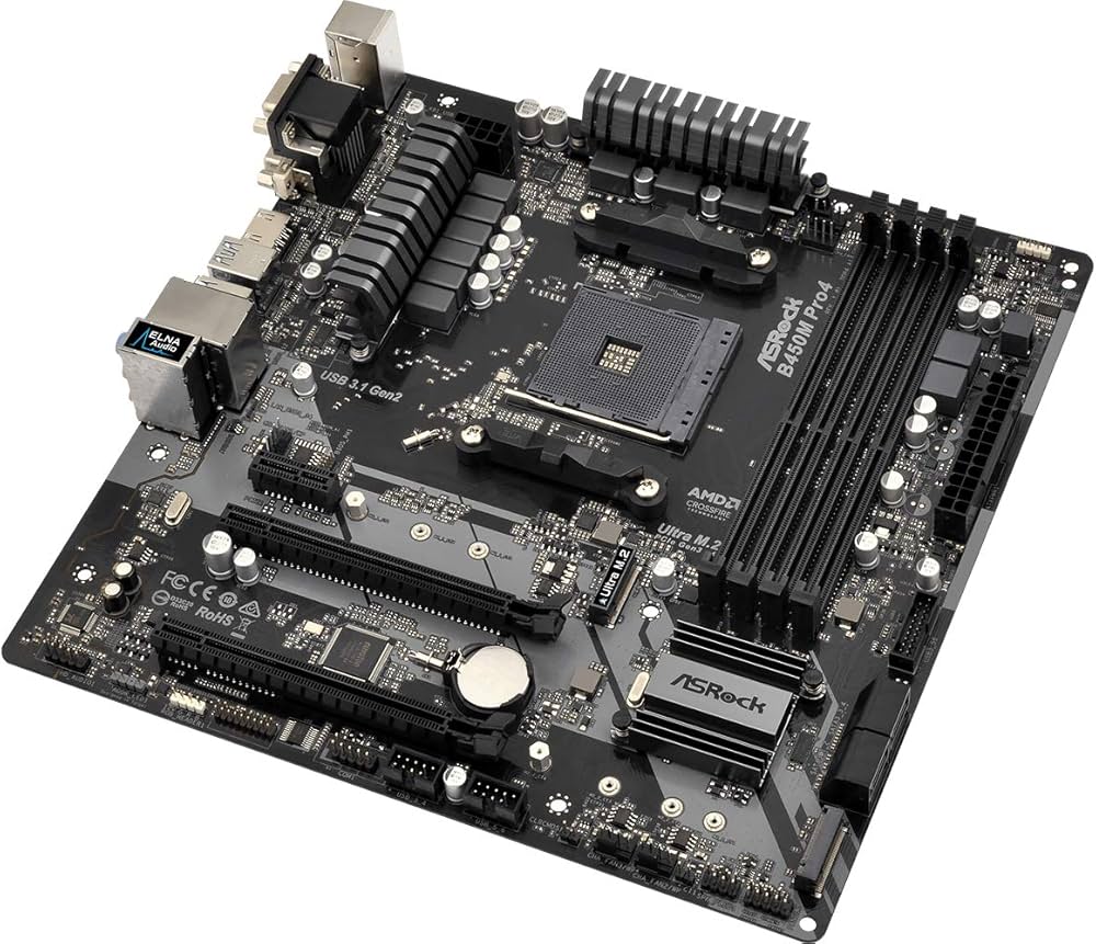 Amazon | ASRock マザーボード B450 M Pro4 AMD Ryzen AM4 対応 B450