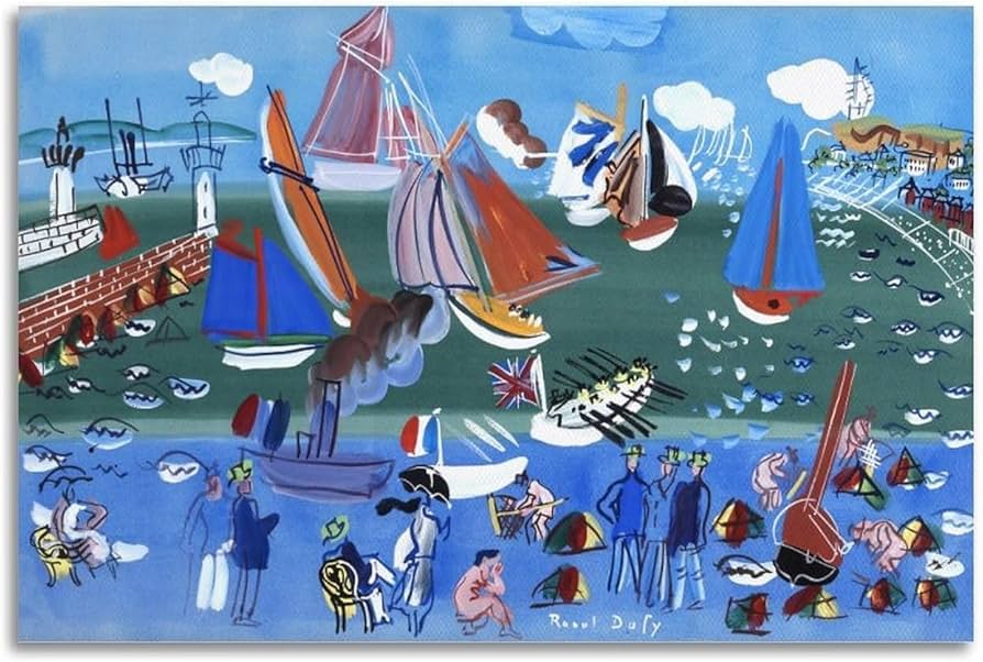 Amazon.co.jp: ラウル・デュフィ ポスター《Visite Du Havre