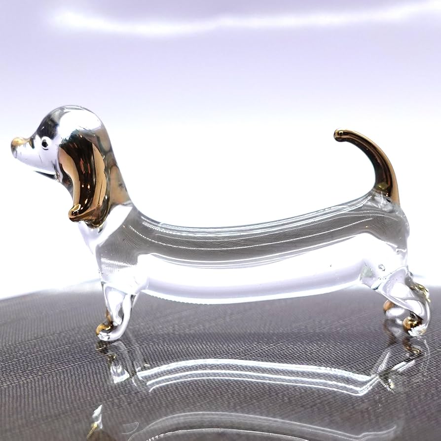 Amazon.co.jp: sansukjai ダックスフントミニチュア置物動物手吹き