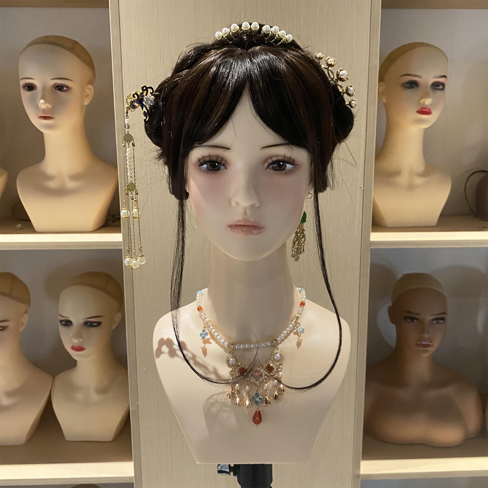 Amazon.co.jp: リアルな女性マネキンヘッドモデル等身大マネキンヘッド