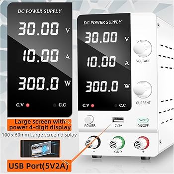 Amazon.co.jp: 直流安定化電源 エンコーダ調整可能な DC 電源 30V 10A