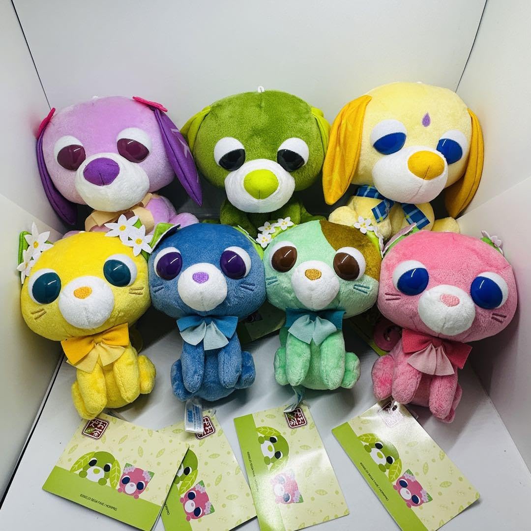 Amazon.co.jp: お茶犬 お茶猫 ぬいぐるみ 全7種セット : おもちゃ