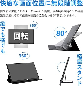 Amazon.co.jp: Acouto モバイルモニター 2K 17.3インチ 狭額縁 高輝度