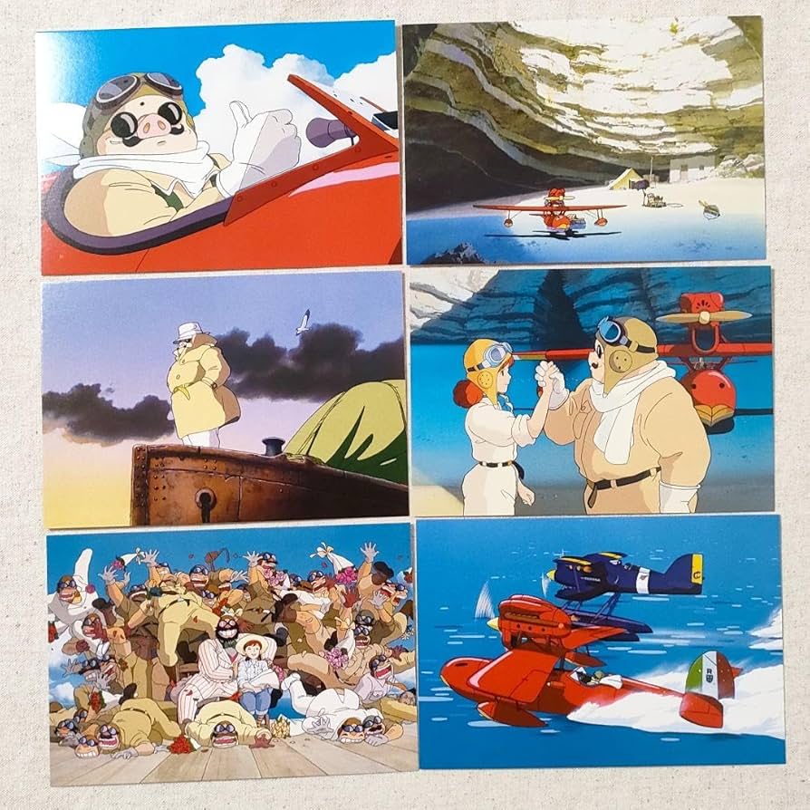 Amazon.co.jp: 紅の豚 ポストカード 6枚セット スタジオ : 文房具