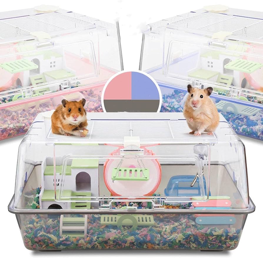 Amazon | ハムスターハリネズミケージ透明アクリルパノラマ繁殖