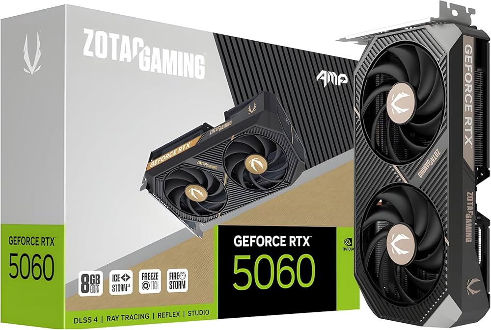 ZOTAC Gaming GeForce RTX 5060 AMP 8GB GDDR7 Reflex 2 RTX AI DLSS4