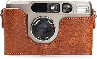 Amazon.co.jp: Contax T2ケース、BolinUS ハンドメイド本革ハーフ