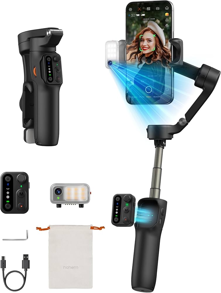 Amazon.co.jp: Hohem V3 3軸スマホジンバルスタビライザー 自動AI