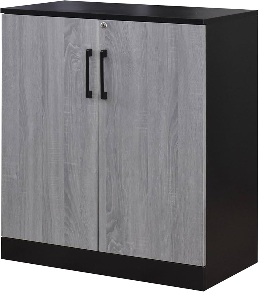 Amazon.co.jp: DORIS ドリス 書庫 木製キャビネット 鍵付き 両開き 幅