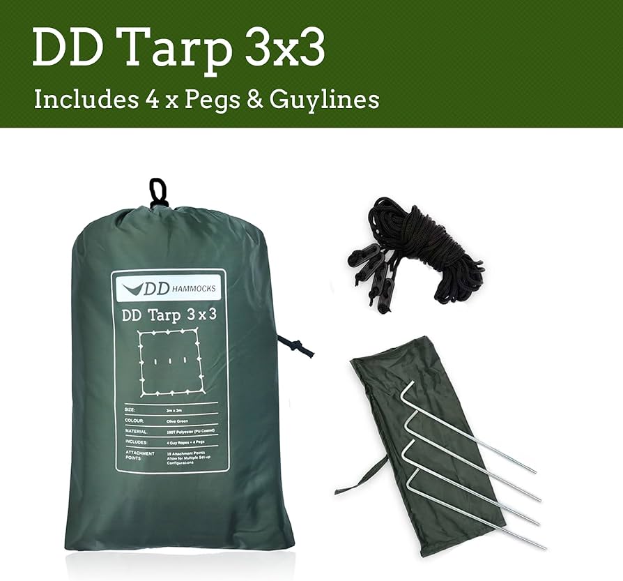 Amazon.com: DD Hammocks - DD Tarp 3x3 - Coyote Brown (10ft x 10ft