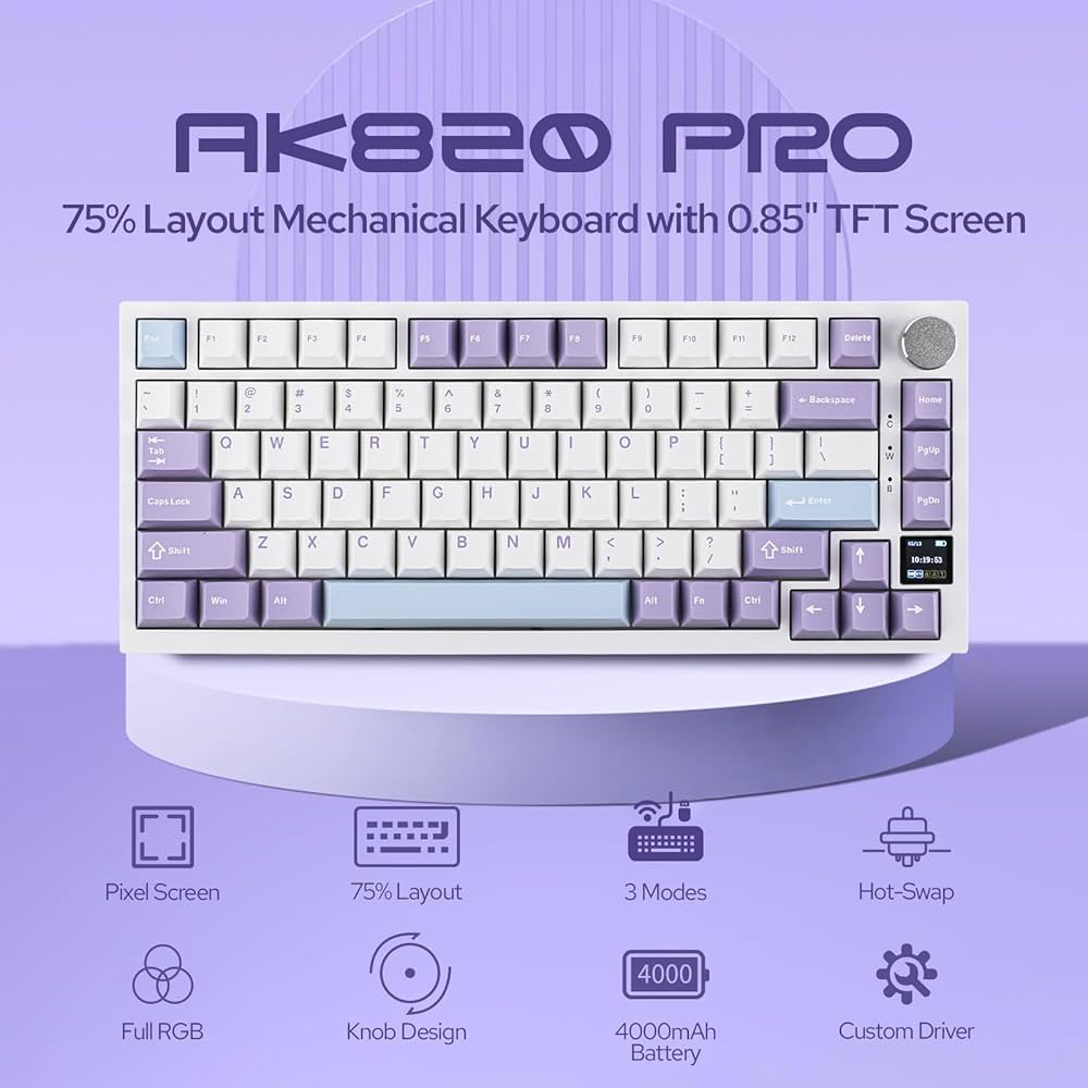 Amazon | EPOMAKER Ajazz AK820 Pro ゲーミングキーボード 75