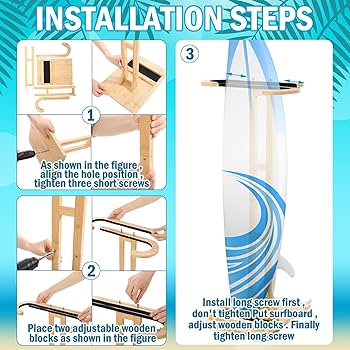 Amazon | RattanView サーフボードスタンド 自立型サーフボードラック