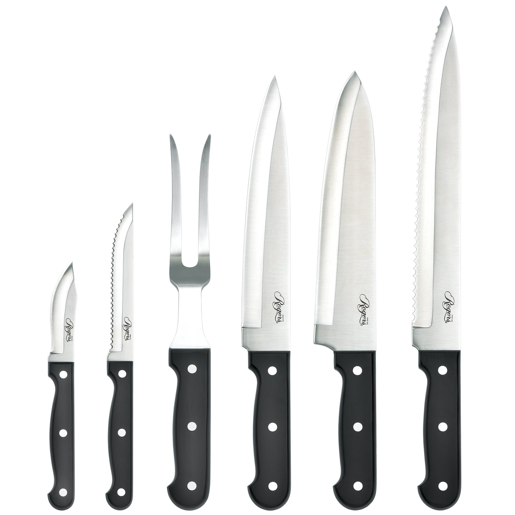 Amazon | ロジャース6 Piece Carvingセット、ブラック | Rogers | 包丁