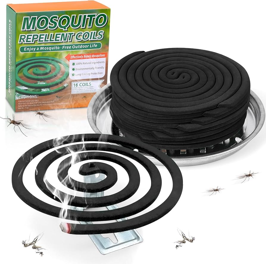 Amazon.com: 16 Pack Natural Mosquito Coils with 1 Holder & 6