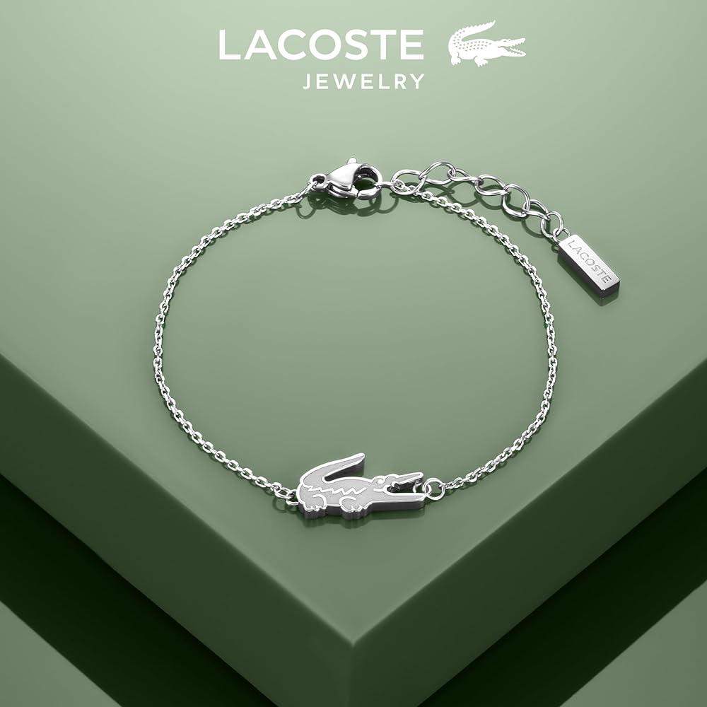 Amazon.co.jp: Lacoste クロコダイルチェーンブレスレット 女性用