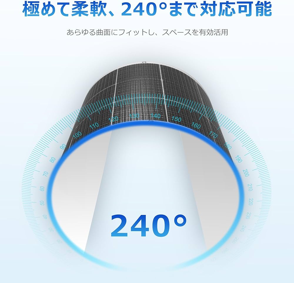 Amazon | Nicesolar 100W フレキシブル ソーラーパネル 12V 太陽電池