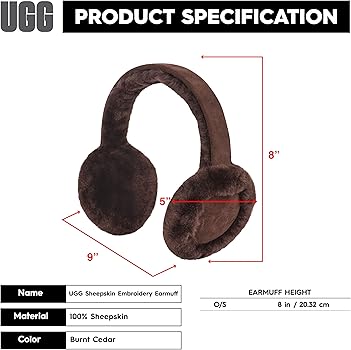 Amazon | UGG EARMUFF UGG レディース 刺繍ロゴ イヤーマフ、栗色