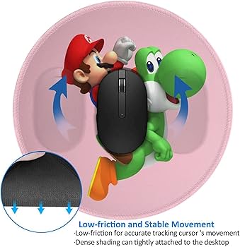 Amazon.co.jp: スーパーマリオ 丸形 ゲーミングマウスパッド かわいい