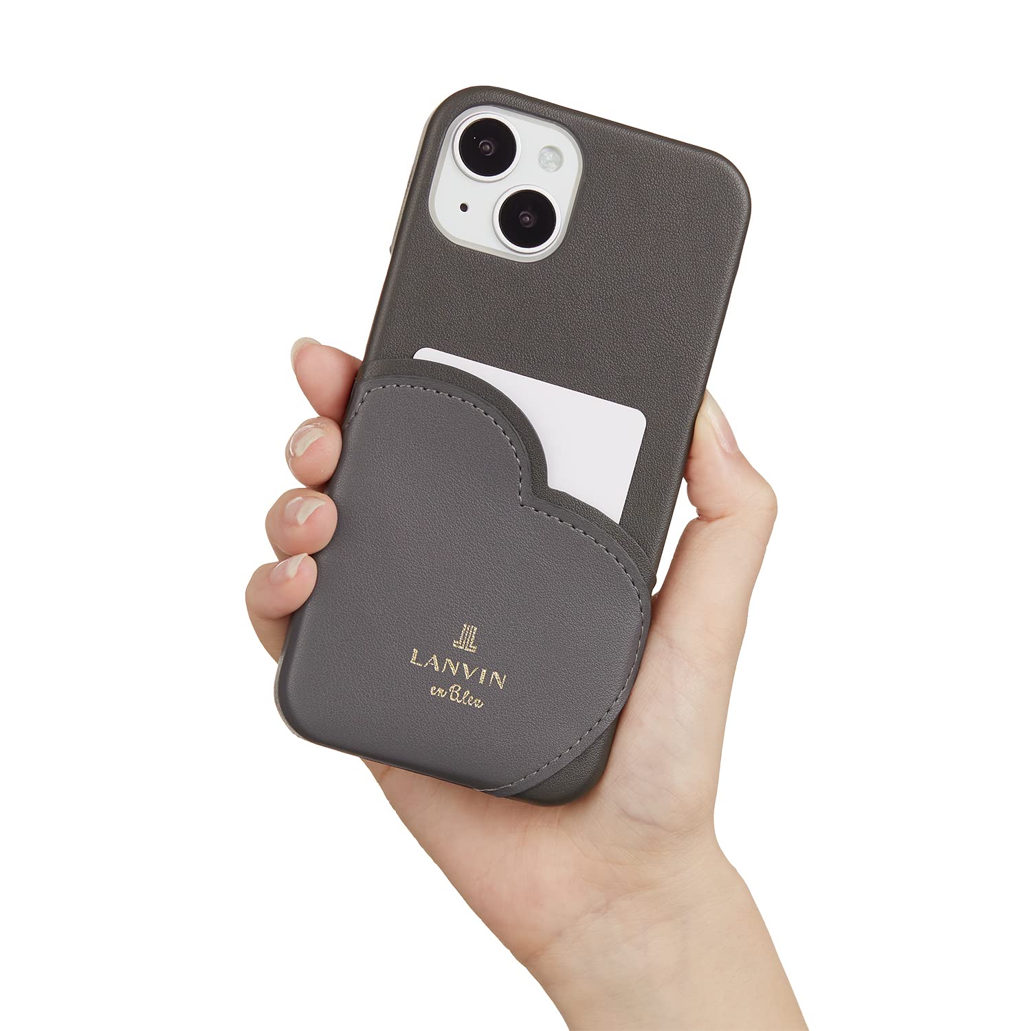 Amazon.co.jp: [LANVIN en Bleu] iPhone 14 スリムプラップハート