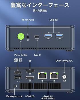 Amazon.co.jp: GMKtec ゲーミングミニPC AMD Ryzen 7 5825U (8C/16T