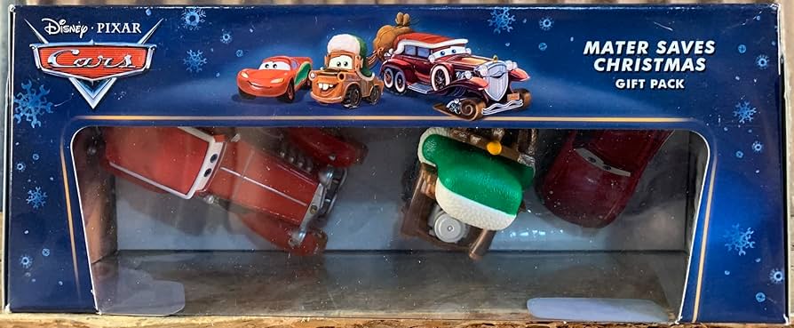 Disney Pixar Cars Exclusive 3 Pack - Mater Saves Christmas - Santa