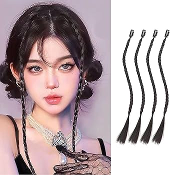 Amazon.co.jp: Doyime ヘアエクステ 三つ編み ウィッグ (4本セット