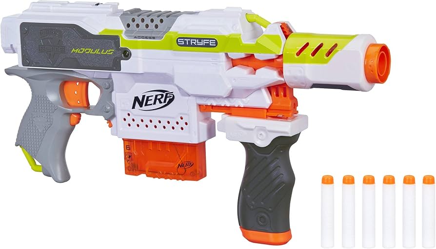 Amazon.com: Nerf Modulus Stryfe Motorized Blaster - Fires 6 Darts