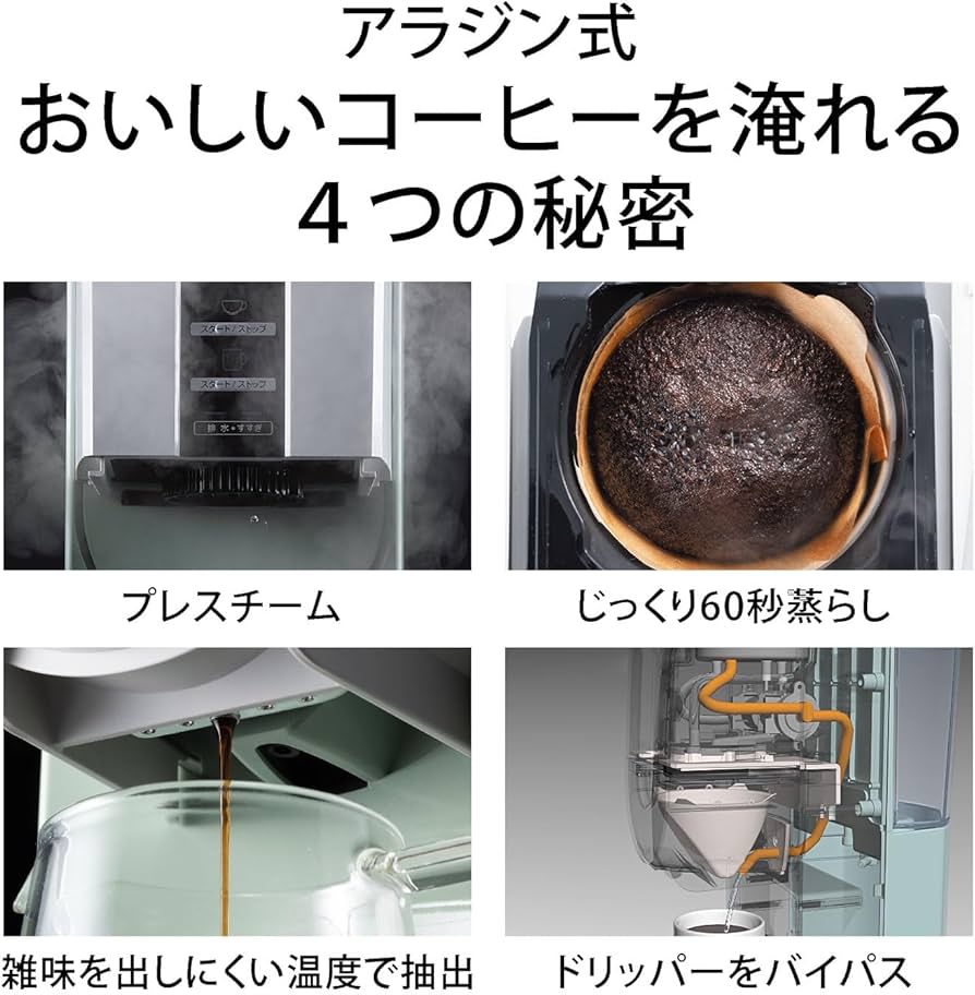 Amazon | Aladdin (アラジン) コーヒーメーカー 1杯用 (130ml/250ml