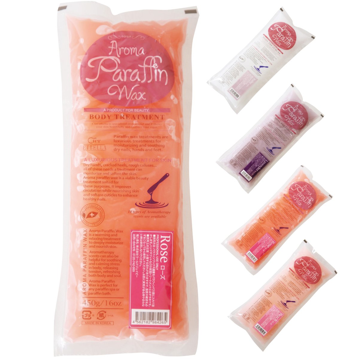 Amazon.co.jp: 【全4種】 アロマ パラフィンワックス ローズ 450g