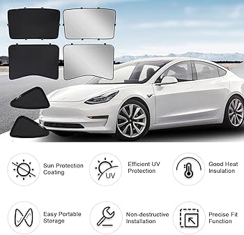 Amazon.co.jp: テスラ モデル 3 サンシェード フロント & リア ガラス