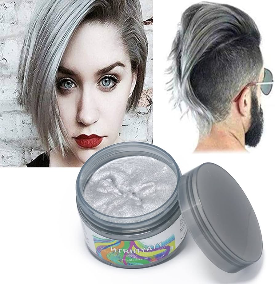 Amazon | COOLTEA 髪色ワックス，一度だけ一時的に自然色染料ヘア