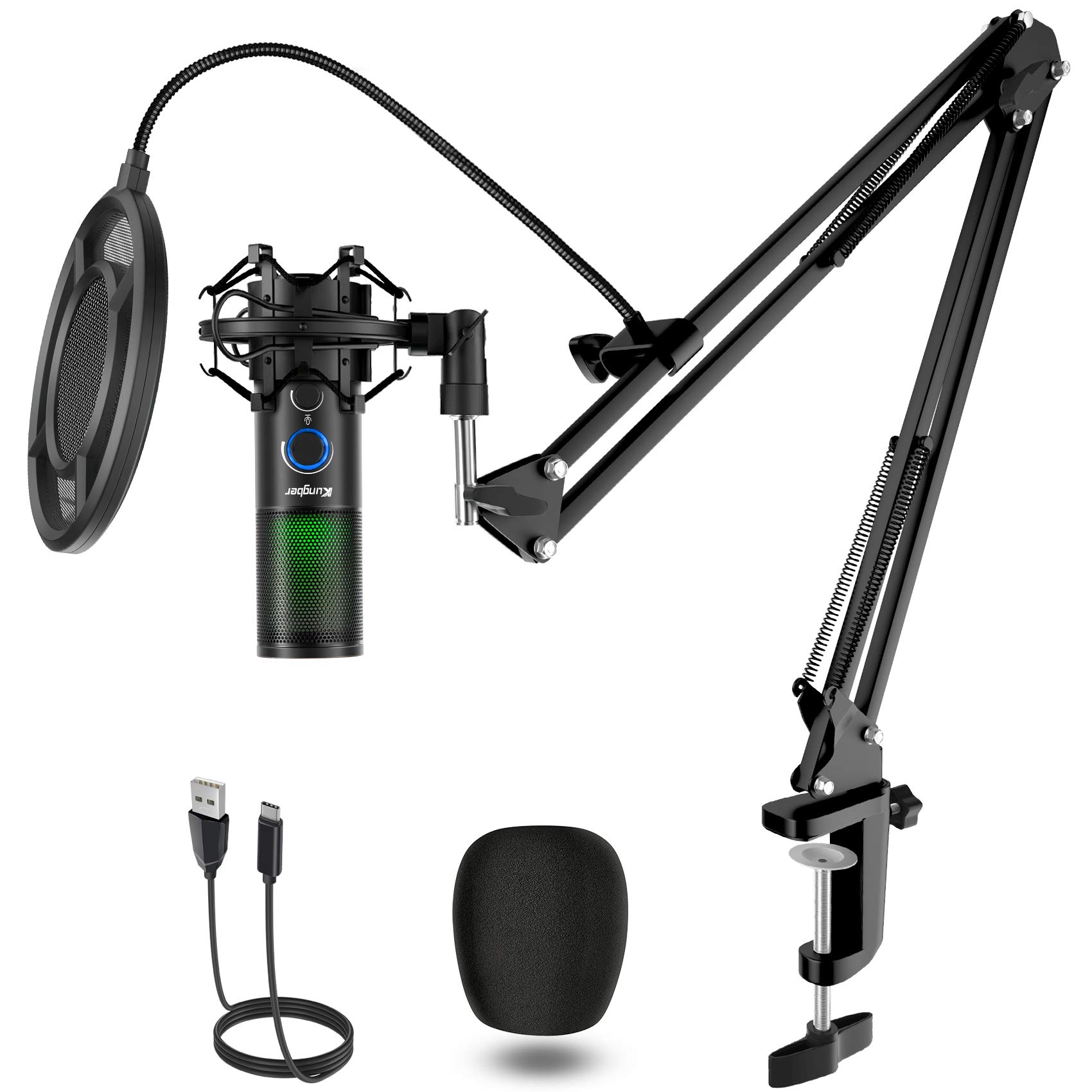 Amazon.co.jp: Kungber コンデンサーマイク PC マイク USBマイク PS4用