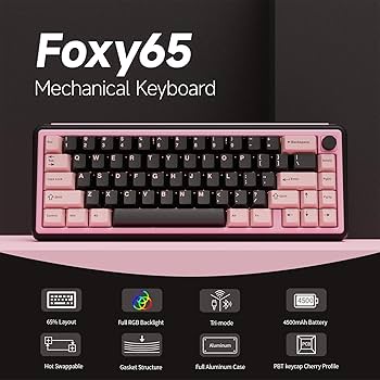 Amazon.com: OOCTPK Chilkey Foxy65 Mechanical Keyboard with Knob